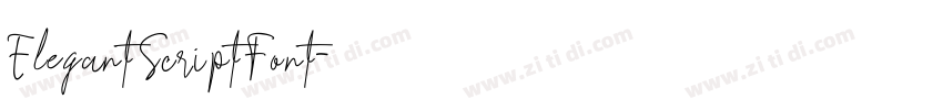 Elegant Script Font字体转换